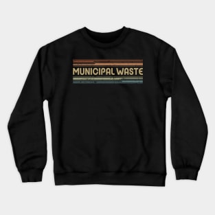 Municipal Waste Retro Lines Crewneck Sweatshirt